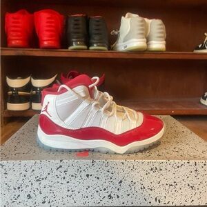 Jordan Kids Red and White Sneakers